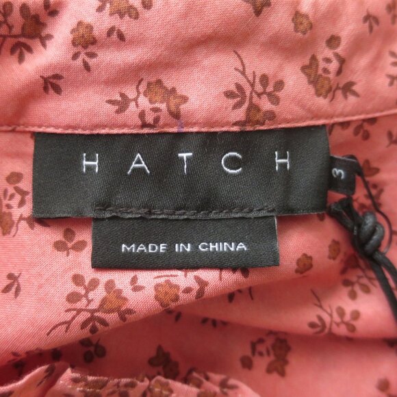 Hatch The Sienna Top Pink Floral Cotton Maternity Blouse Size L (3) - Picture 9 of 13